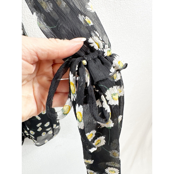 NWT The Kooples Silk Ruffle Mini Dress Daisy Print S - Picture 8 of 11